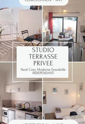 Puget-Ville Apartment | Studio logement entier calme neuf climatisé avec extérieur