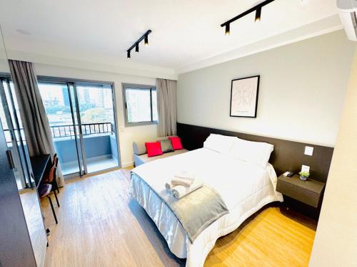 Vila Olimpia Apartment | Studio Novíssimo Vila Olímpia! Ar Academia CoWorking Lavanderia Pet Place Wifi TV LCD Canais! 10 min Congonhas!