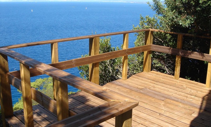 Ile du Levant Apartment | Studio on the Ile du Levant - superb sea view