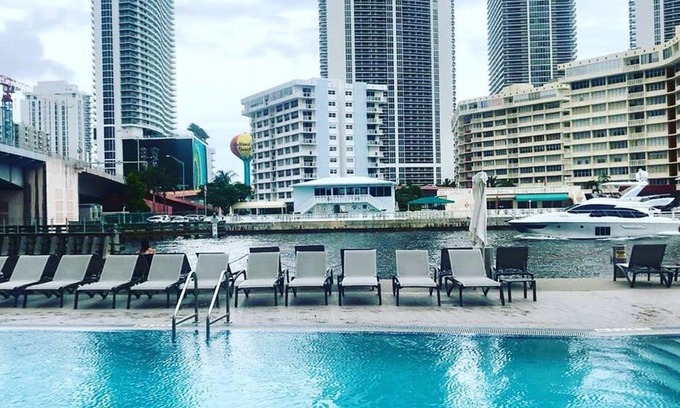 Hallandale Beach Apartment | Stunning 1 Bedroom Bay Front Apt w Breathless View Miami 1909A
