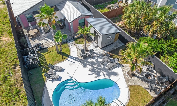 Silver Sands House | Stunning Beach House 1/2 block from Beach, Huge Heated Private Pool and Firepit