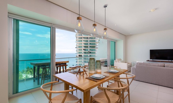 North Hotel Zone Condo | Stunning beachfront condo with AMAZING views! 2 Bedroom+den, 3 Bathrooms
