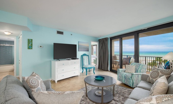 Sandestin Condo | Stunning Beachfront Condo with Gulf Views! Balcony, Pool, Hot Tub, Tram, Gym.
