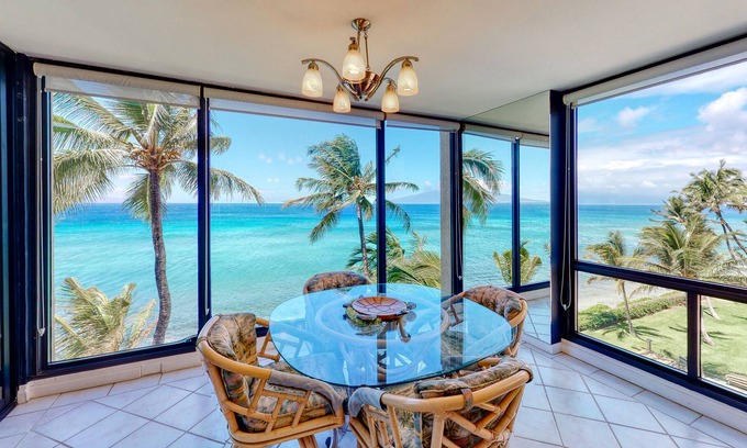 Honokowai Condo | Stunning beachfront condo with lanai, breathtaking sea views, hot tub & pool