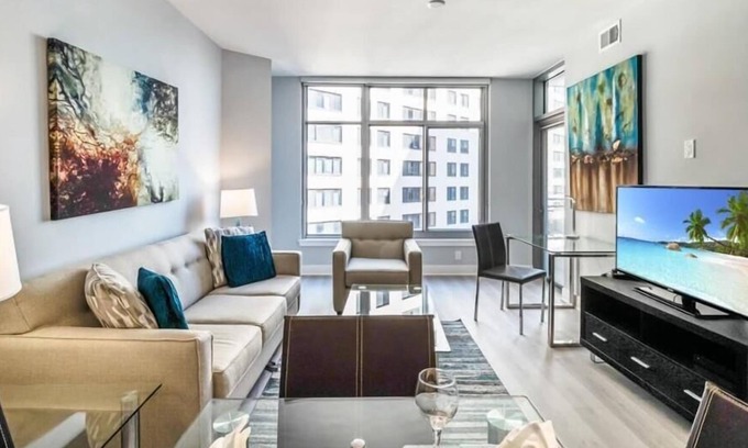 Woodmont Triangle Apartment | Stunning Bethesda Views! 1BR | Downtown Bethesda | Near Metro by GLS