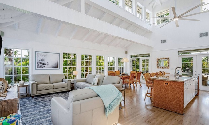 Bokeelia House | Stunning canal-front home with pools, AC, W/D & hammock
