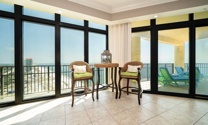 Orange Beach Condo | Stunning coastal decor~Corner unit~Enjoy beachfront views from every room!