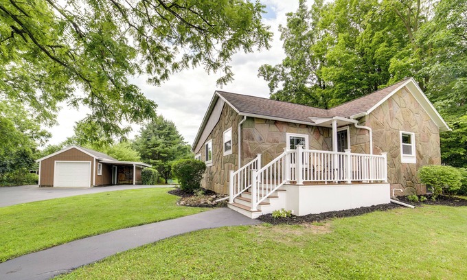 East Lansing House | Stunning East Lansing Retreat w/ Fire Pit!