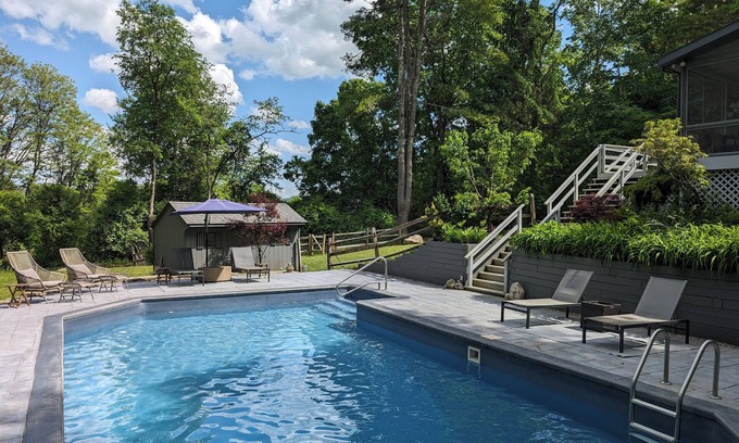 Great Barrington House | Stunning Great Barrington Oasis with w/Pool, Deck, Firepit, Nature Trail