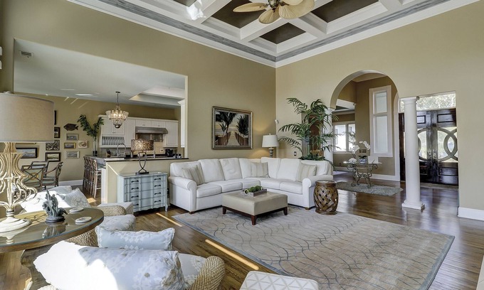 Palmetto Dunes House | Stunning home with private pool and hot tub with beautiful view of the lagoon