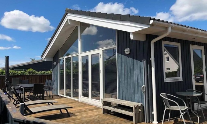 Hvidbjerg Strand House | Stunning home in Børkop with 3 Bedrooms, Internet and Jacuzzi