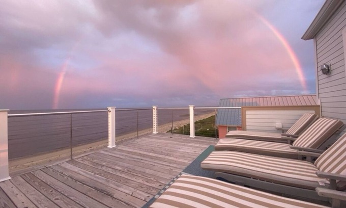 Prime Hook Beach House | Stunning, light-filled beachfront sanctuary with full views of Delaware Bay.