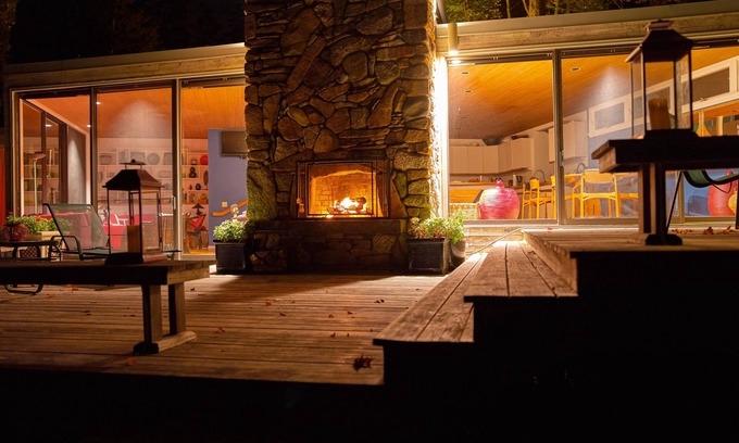 Northeast Harbor Cottage | Stunning Modern Luxury Waterfront with its Own Brook/Waterfall.
