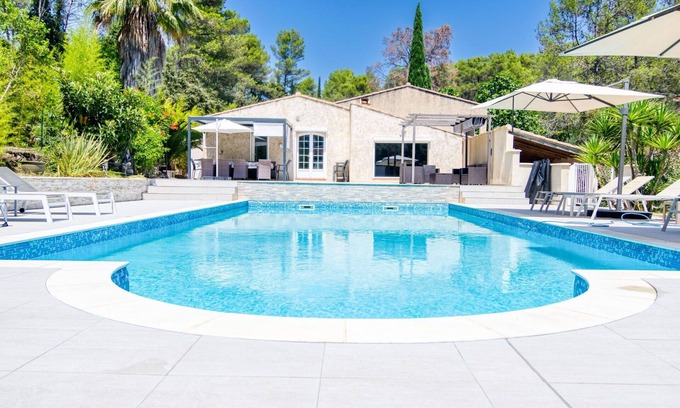 Pignans House | Stunning private villa for 11 people with WIFI, A/C, private pool, patio and parking