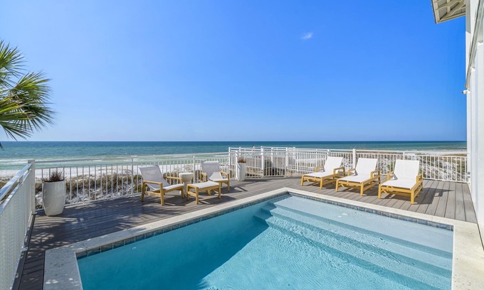 Seagrove Beach House | Stunning Retreat w/Gulf views, heated pool, beach access, and bikes. Sleeps 12!