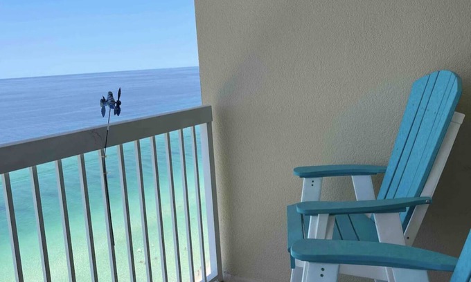 Lower Grand Lagoon Condo | Stunning Sunsets! Gulf front with everything you need for a beach getaway!