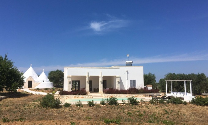 Ostuni Villa | Stunning Three cone Trullo and Contemporary Villa with private saltwater pool