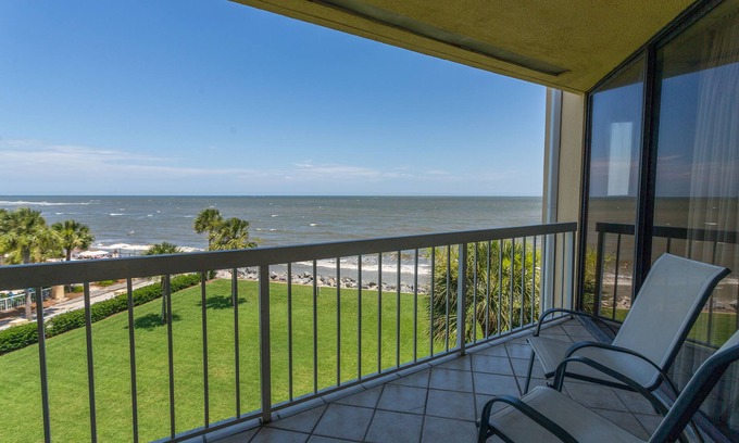 Saint Simons Island Condo | Stunning views overlooking the Atlantic Ocean and King & Prince resort grounds.