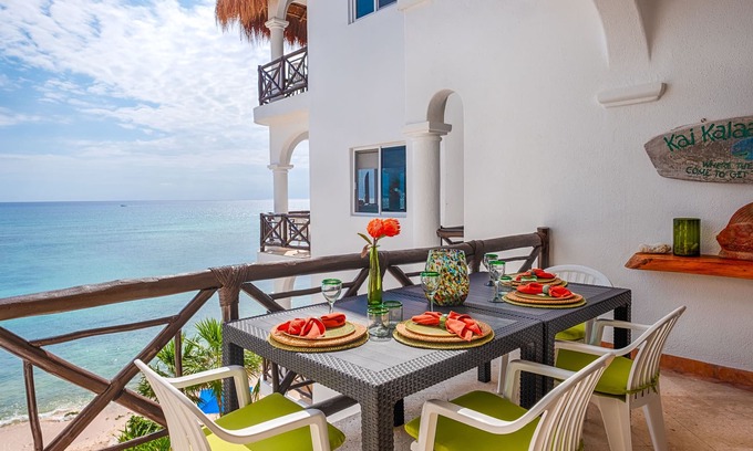 Akumal Condo | Stunning view of Half Moon Bay in this upscale condo! Pool, AC and WiFi!