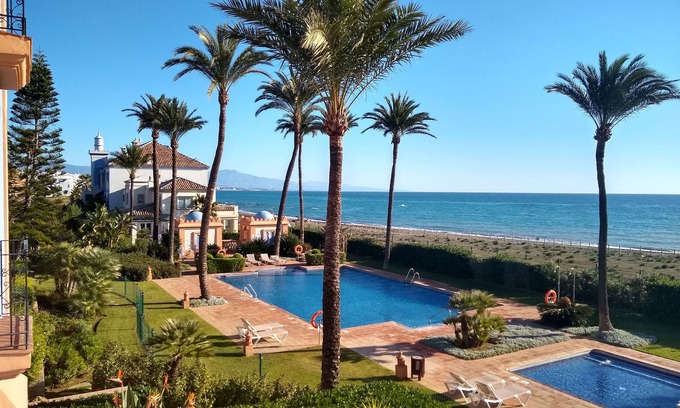 Bahia de Casares Apartment | Stylish 1st line beach apartment overlooking the Med, La Perla de la Bahia