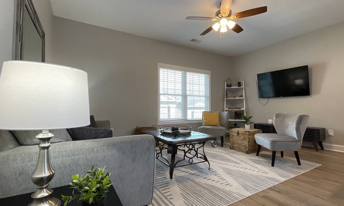 Johnson City House | Stylish 2BR Townhome with Garage & Modern Flair
