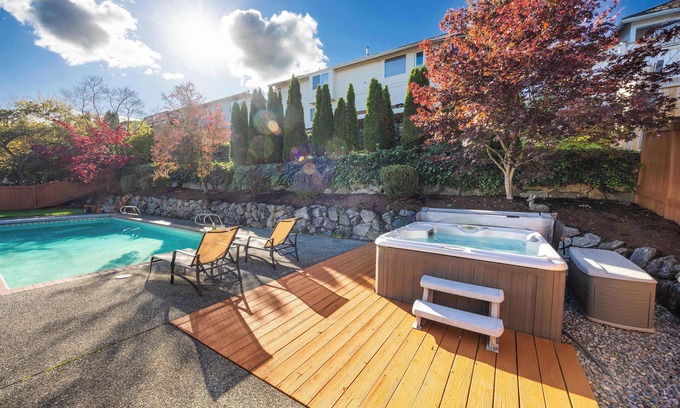 Waller House | Stylish 4BR retreat with pool & year-round hot tub!