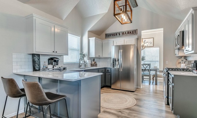 Edmond House | Stylish Edmond charmer with Rainfall shower & large yard for kids & pets!