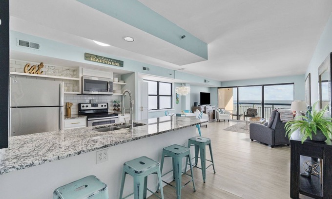 Cherry Grove Beach Condo | ~*STYLISH & RENOVATED!*~ DIRECT OCEANFRONT 2BR/2BA CONDO COMFORTABLE & CLEAN