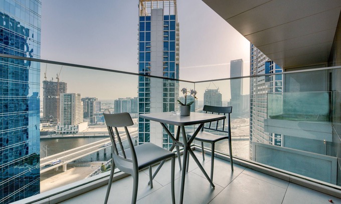 Downtown Dubai Apartment | Stylish Studio w/Dubai Canal Vw in Business Bay