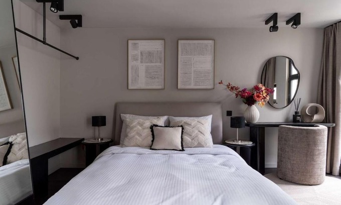 South Antwerp Apartment | Stylish suite with private patio, perfect for 4