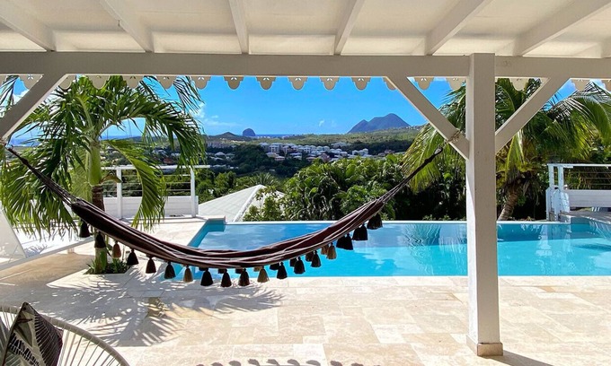 Riviere-Salee Villa | SUD TURQUOISE Martinique 5 rooms swimming pool sea view Rocher du Diamant