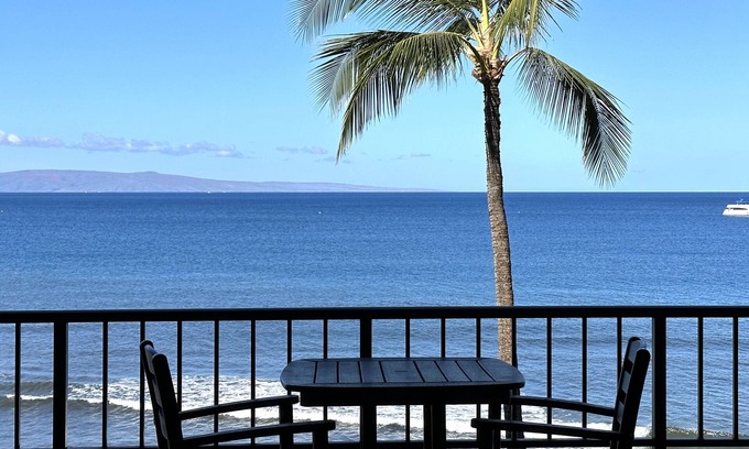 Kihei Condo | Sugar Beach Oceanfront Condo with Spectacular Views and Steps to the Beach