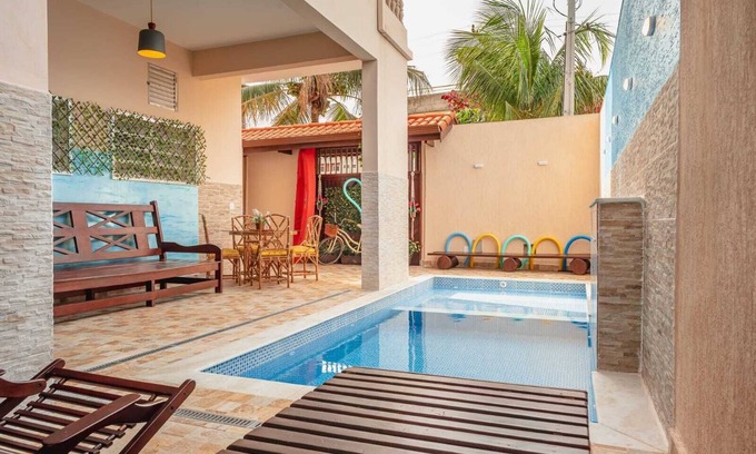 Parque Oasis House | Suite 1 with air conditioning, swimming pool and close to the sea.