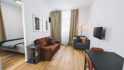 Amberg Apartment | Suite 13 Orange Wood mit verschiedenen Schlafmöglichkeiten
