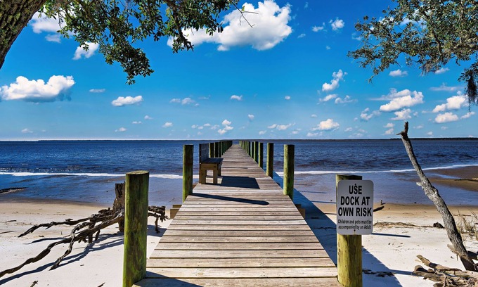 Eastpoint House | Summer 2025 Still Available! 2 Private homes! Bayfront w/dock! 8.74 acres!