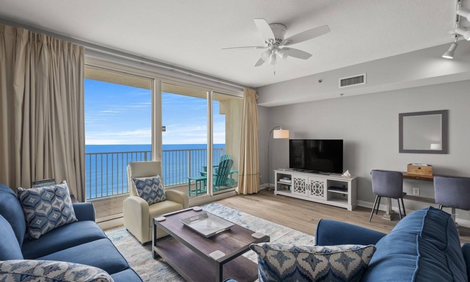 Panama City Beach Condo | Summer Deals! 15th Floor Gulf Front! Winter '26 Starting at $1700/mo!