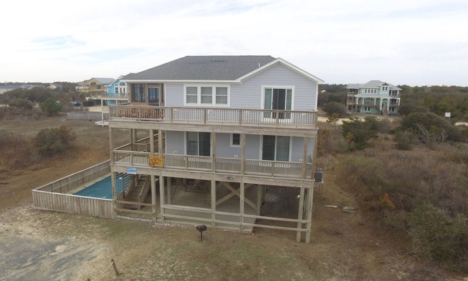 Carova Beach House | Summer Paws Pool, hot tub, 3 night last minute stays available, 4x4, pets
