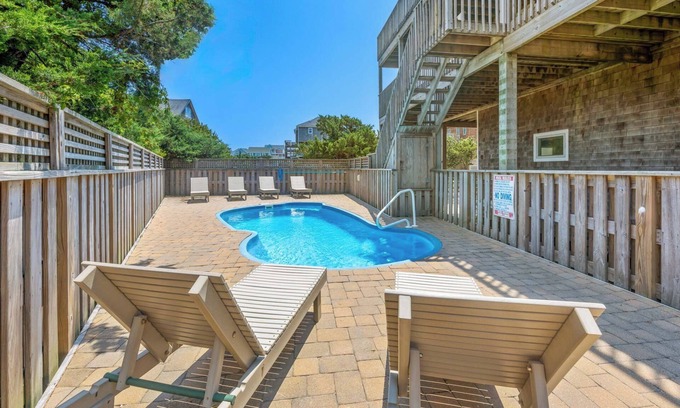 Hatteras House | SUMMER SAVINGS-Ocean Views, Private Pool, Hot Tub, Elevator, Boardwalk to Beach