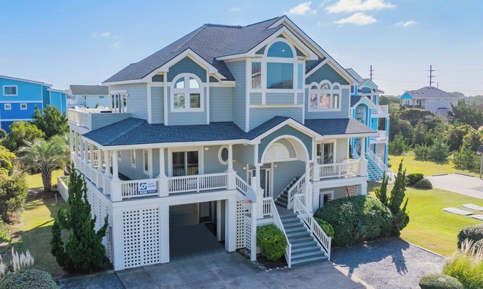 Ocean Isle Estates House | SUMMER SAVINGS - Oceanview & Dog Friendly in Avon with Pool, Hot Tub, Game Room