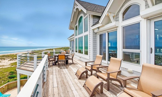 Hatteras House | SUMMER SAVINGS - Premier Oceanfront Home w/Pool, Hot Tub, Elevator, and Theater