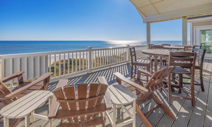 Hatteras House | SUMMER SAVINGS- Premier Oceanfront Dog Friendly w/Pool, Hot Tub, Elevator, More