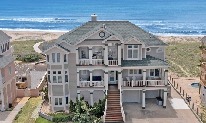 Hatteras House | SUMMER SAVINGS - Premier Oceanfront Dog Friendly Home w/Pool, Hot Tub, Theater