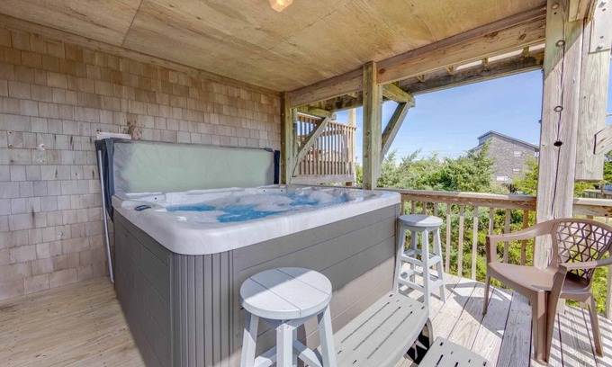 Ocean Isle Estates House | SUMMER SAVINGS - Semi-Oceanfront Home with Hot Tub, Smart TVs, Basketball Hoop