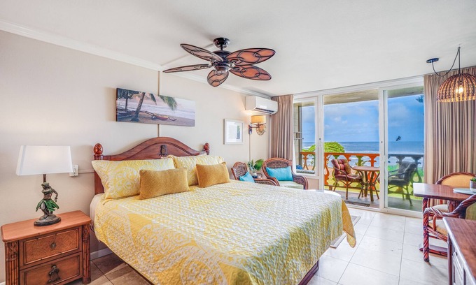 Wailua Apartment | Summer Special at Sea La Vie| Relaxing Studio Oceanfront with AC