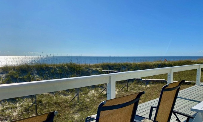 South Beach House | Summer Wind - Oceanfront Home, Large Deck, BHI Club w/Golf, Private Beach Access, 3 Suites, Dogs OK