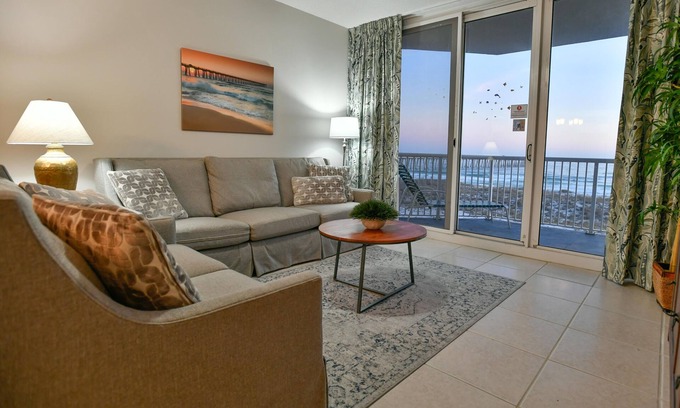 Navarre Beach Condo | Summerwind West #202 - Oceanfront ~ 2 King Beds ~2 Twins Free Beach Chairs.