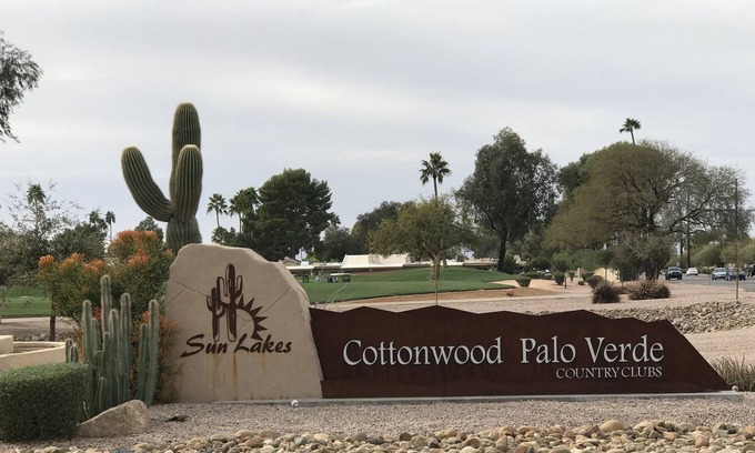 Cottonwood House | Sun Lakes Resort , 3 Bed, 3 Bath in Cottonwood CC. Back patio on the golf course