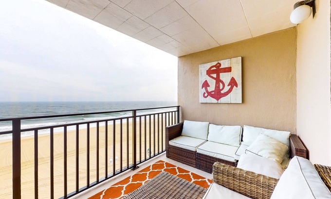 Ocean City Condo | Sunkissed Beachfront Condo w/Private Balcony, Central A/C, Private Washer/Dryer