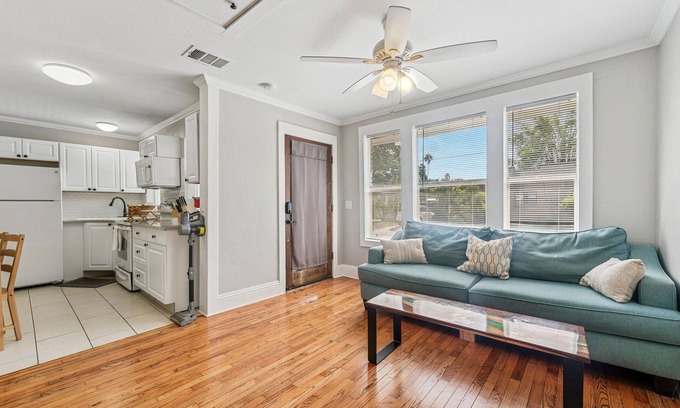 Old Seminole Heights House | Sunny 2 Bedroom Home with Backyard and Front Porch in Seminole Heights