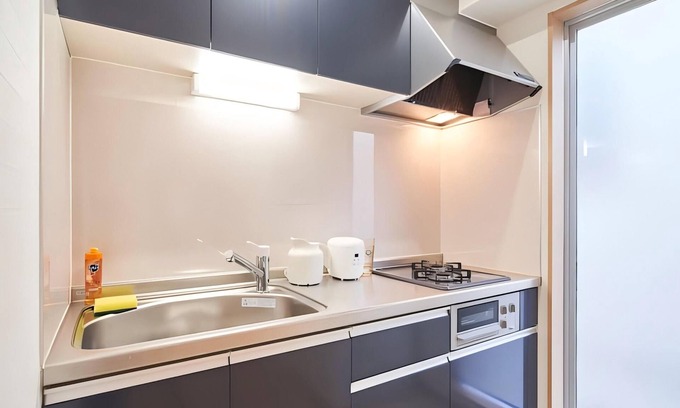 Nishi Apartment | Sunny 3 - guest American - style Osaka apt.Private bath, kitchen. Unit 302.
